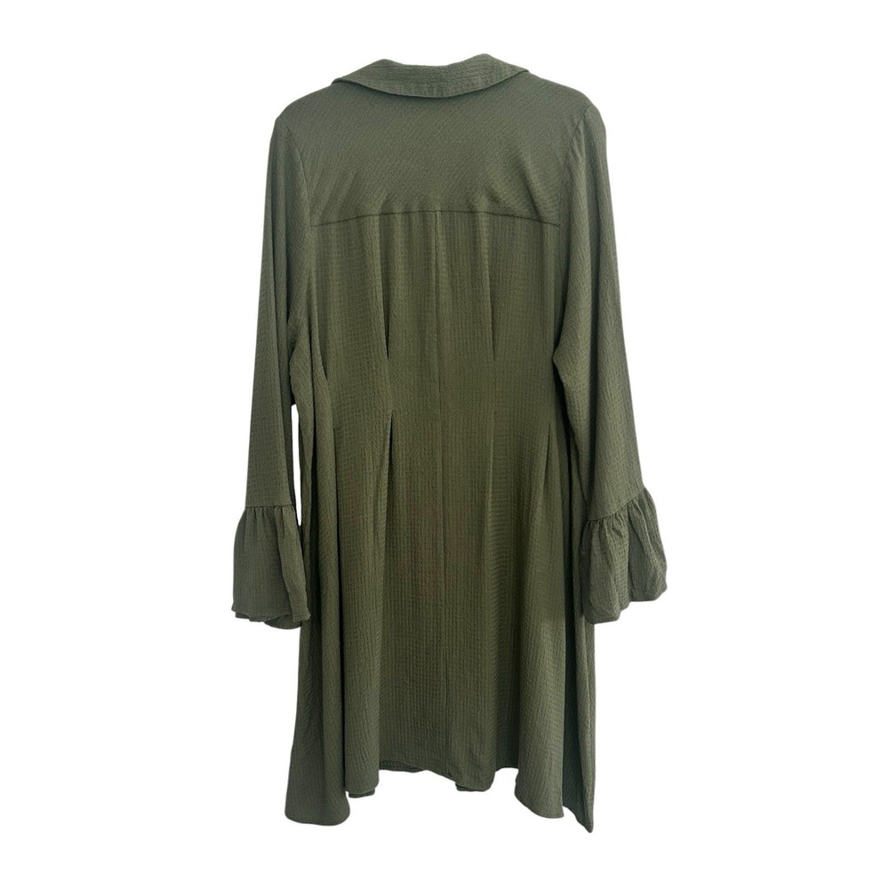 Torrid Outlander Dragonfly Mini Bell Sleeve Collared Shirt Dress 1X Fairy Grunge - Picture 8 of 14